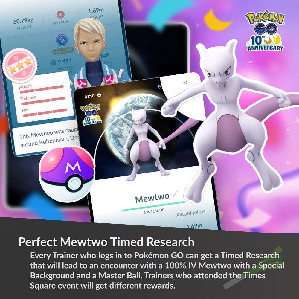 Acidraysterr's tweet photo. Don’t forget to get your Mewtwo Hundo and a Master Ball! #Pokémon #pokemongoapp  #pokemonGo #pokemontrainers https://t.co/sKdv6g1M61