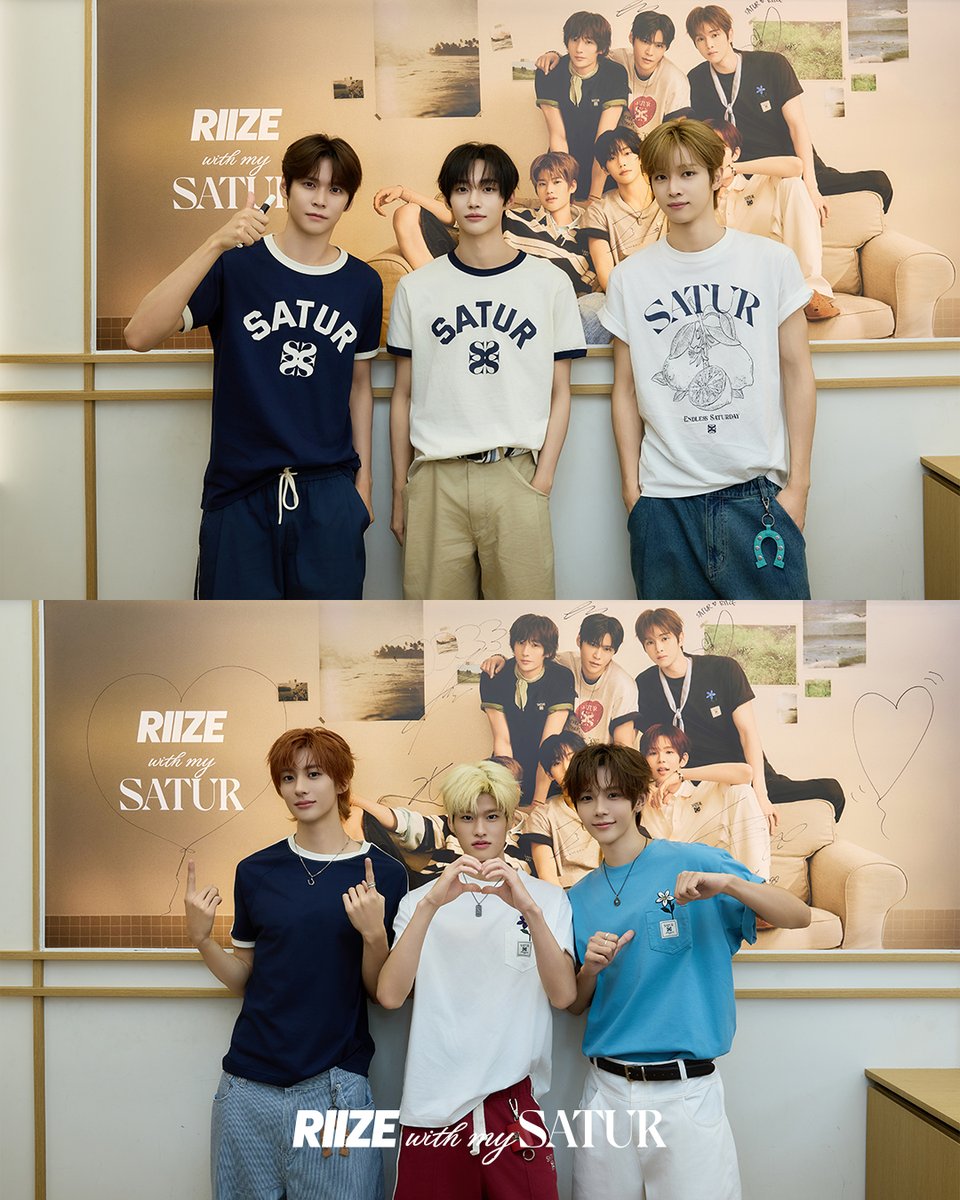 satur_official's tweet photo. [RIIZE with my SATUR]
라이즈와 함께한 세터하우스 서울숲의 특별한 하루💚
라이즈만의 무드로 완성한 세터 아웃핏과
현장의 생생한 순간들을 만나보세요.

✔️오늘 오후 2시부터 시작된 자사몰 리뉴얼 위크에서
라이즈 착용 아이템을 특별한 혜택으로 만나보세요!

- 

A special day with RIIZE at SATUR HOUSE SEONGSU💚
Discover SATUR outfits styled with RIIZE’s signature flair, along with vibrant moments from the day.

✔️ Discover the items worn by RIIZE at special prices during our Online Store Renewal Week, starting today at 2 PM!

https://t.co/xyVdsRTFEh

#SATUR #세터 #RIIZEwithmySATUR #RIIZE