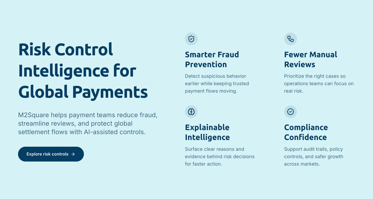 M2square_Global's tweet photo. Going global is easier than ever. Moving money globally is not.
Businesses entering new markets often face:
◾️ Local banking requirements
◾️ Multiple currencies
◾️ Different payment methods
◾️ Slow settlement cycles
Growth shouldn't come with financial complexity.
Better payment infrastructure changes that.

#M2Square #payment