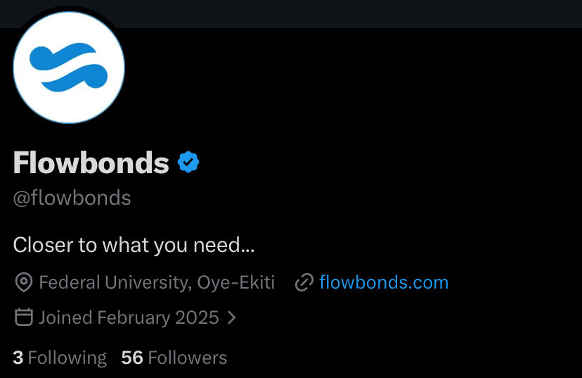 flowbonds's tweet photo. Hey everyone 

Flowbonds is now Verified ✅

Don’t forget to invite your friends who are also students to sign up on Flowbonds 

This is an opportunity you wouldn’t want them to miss https://t.co/Kxvq8qObuk