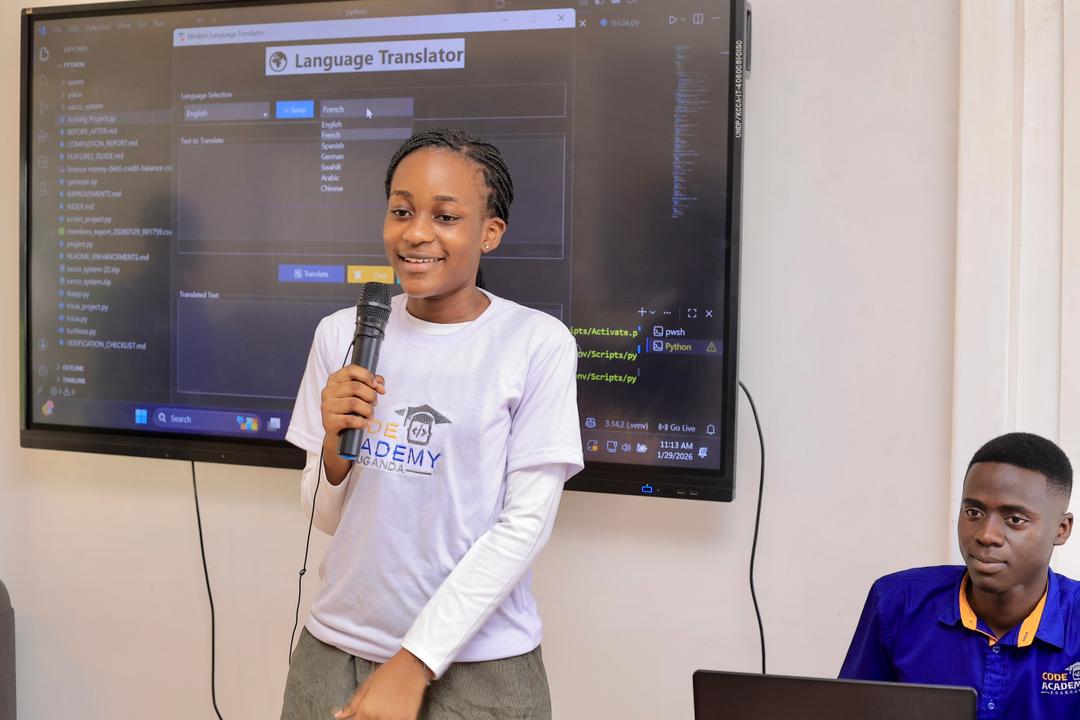 code_academy_ug's tweet photo. Inspiring the next generation of tech leaders and presenters!

 Our August–September Code Camp teaches Python, game logic, and AI tools while building essential presentation confidence.

 Enrollment deadline is August 18th!
 Sign up now:  https://t.co/ogMwc0KoJk https://t.co/HZLBMWFHKK