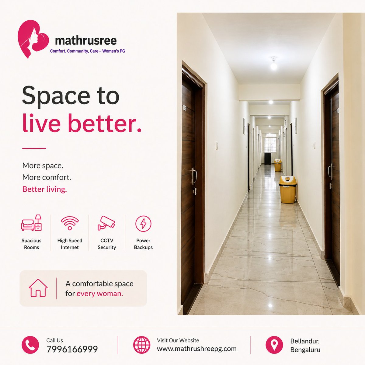 SreePg89751's tweet photo. Moving to Bengaluru for work? Mathrushree PG in Bellandur offers women spacious rooms, high-speed internet, CCTV security and power backup. A practical place to settle into your new routine. Call 7996166999 or visit https://t.co/DV4QF1dfWv. https://t.co/IZHef4l3as