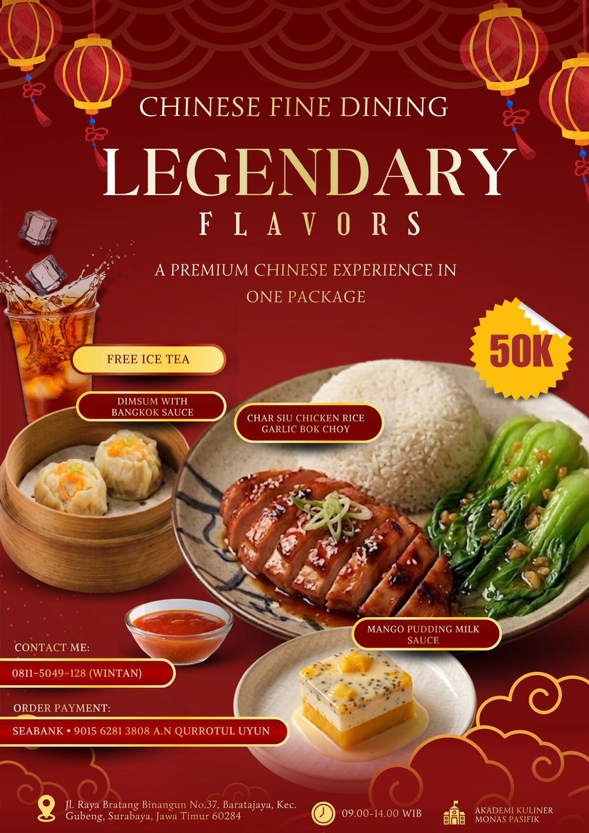 fruitscals21's tweet photo. Hai warga surabaya! 
Guys kita lagi adain fine dining untuk tugas kuliah yuk bantu larisin tugas kita dengan jadi tamu kita, cobain experience seru nyaa dengan harga 50k aja 😋
buat kalian yang berminat bisa banget reservasi dulu, untuk informasi detail nya bisa dm aja ya 🤗 https://t.co/7wEdb8xXu8