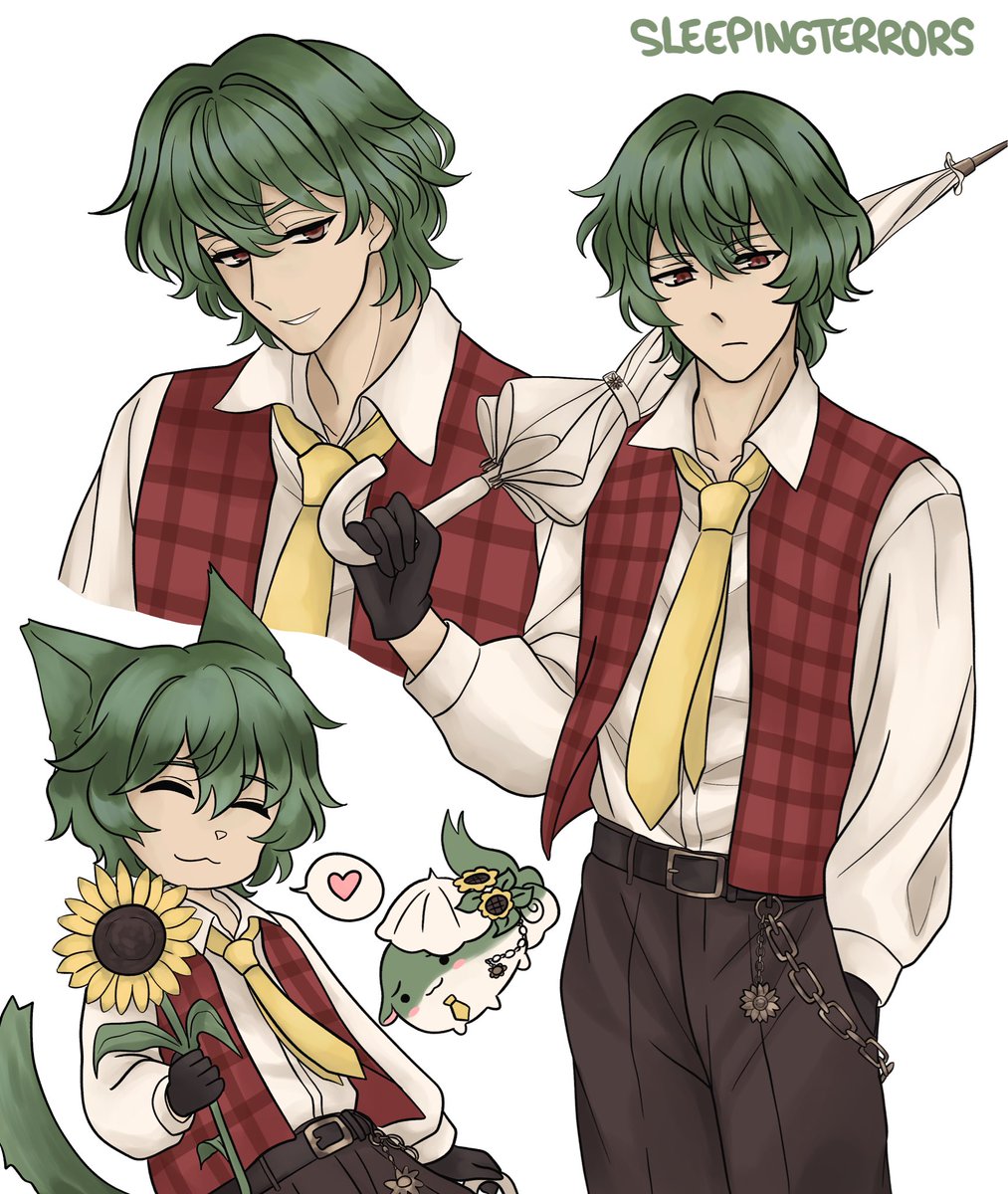sleepingterrors's tweet photo. ⚠︎東方男体化 
yuuka ♂ i can’t color whatever bro https://t.co/hjtRTMCRC6