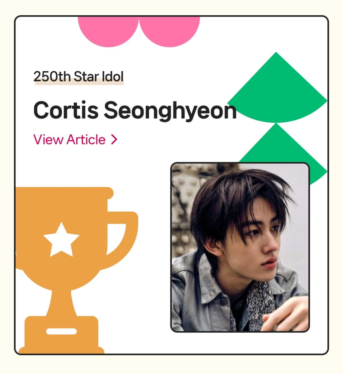 Hyeonville's tweet photo. #SEONGHYEON is the Winner of StarNews “250th STAR IDOL” with 788,330 votes 🏆

CONGRATULATIONS SEONGHYEON 🔥
A massive thanks to all Seonghyeonists &amp; Coers for their hardworks 🫂

#SEONGHYEON #성현
#CORTIS #코르티스 
#ソンヒョン #엄성현 https://t.co/qnWDvVDYpD