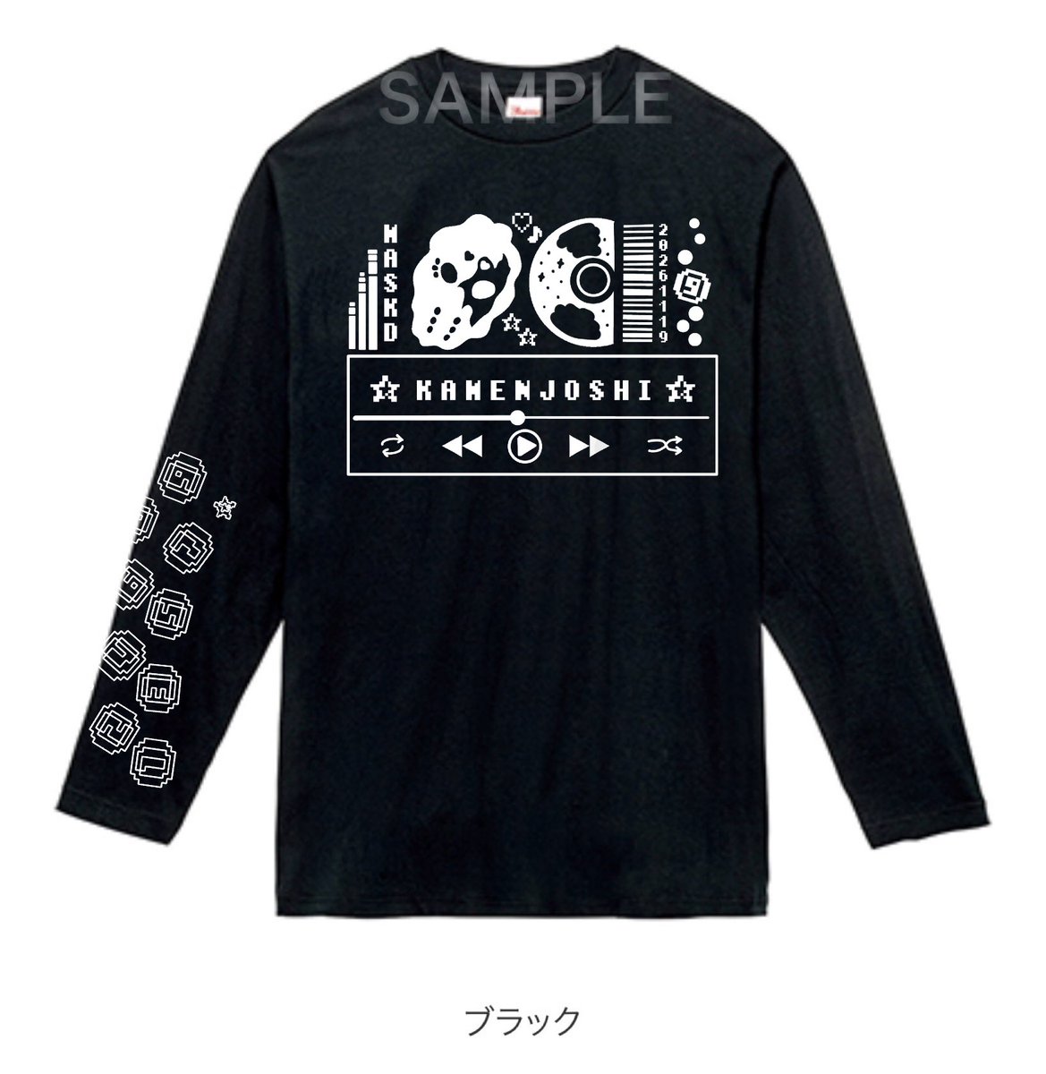 無限女子(仮面女子)Tシャツ 黒 S席ロンTデザイン解禁✨️ デザインしました！！！ 仮面女子ワンマン