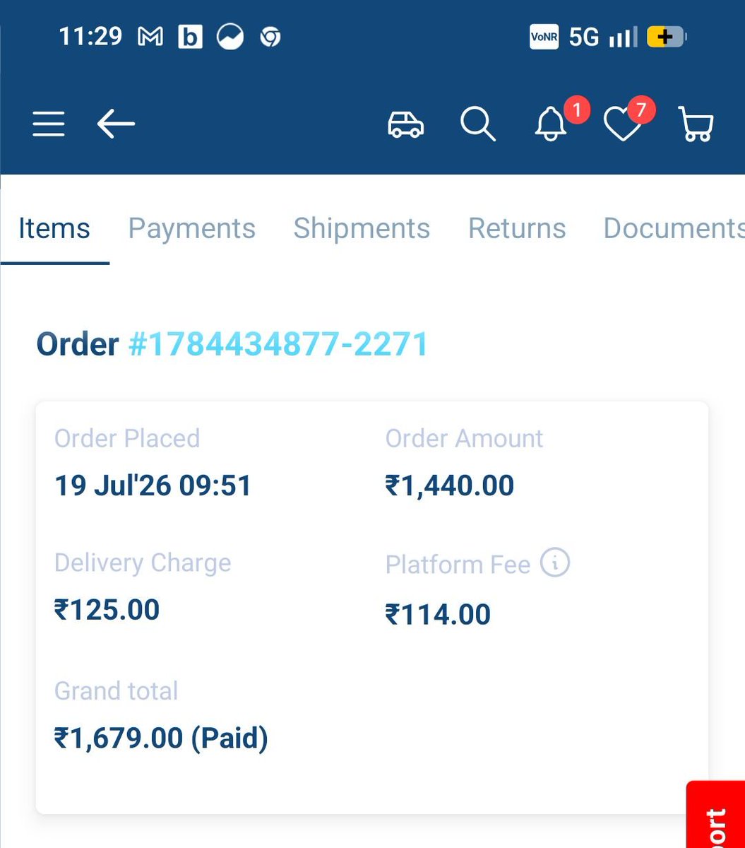 atul_adarsh's tweet photo. @boodmo_In @BoodmoIndia 1 of my 5 paid spare parts has been pending for over a month. Delivery changed from 15 Aug → 16 Aug → 4 Sept, and it’s still not dispatched. This is unacceptable. Please provide a confirmed delivery date or refund. #Boodmo https://t.co/dh6UHoipEN
