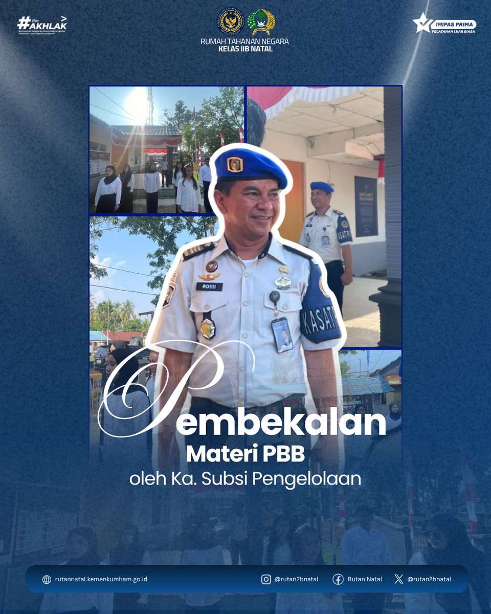 rutan2bnatal's tweet photo. Pembekalan Materi PBB Oleh Ka. Subsi Pengelolaan. (Rabu, 12 Agustus 2026). https://t.co/Vv6RyvEBMA