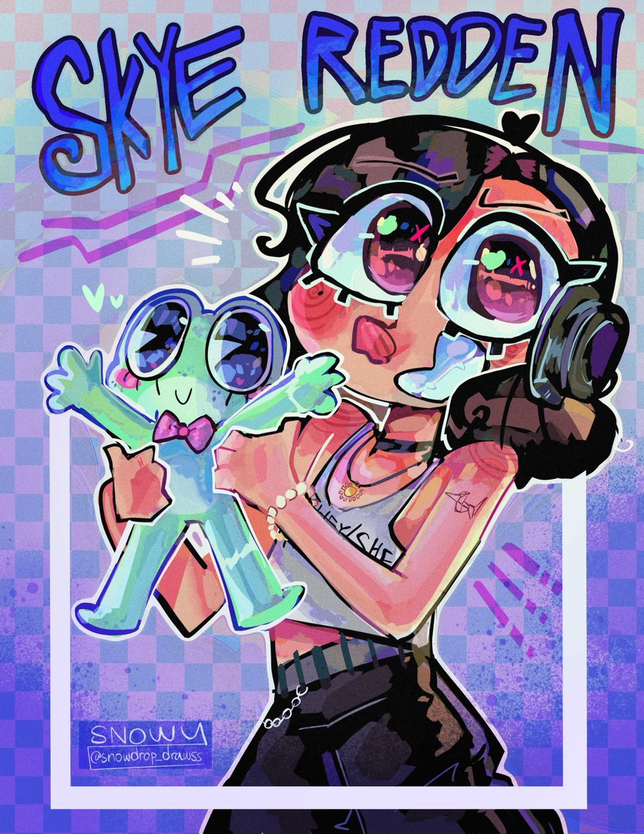 snowdrop_drawss's tweet photo. Fanart for @SkyeReddenVO !!! Been wanting to draw fanart for a long time!!! Hope your first conventions are treating you well and can't wait to meet you at a meet-n-greet!!! :D

 #voiceactor #fanart #ribbit #tadc #theamazingdigitalcircus https://t.co/scgRDMvJbb