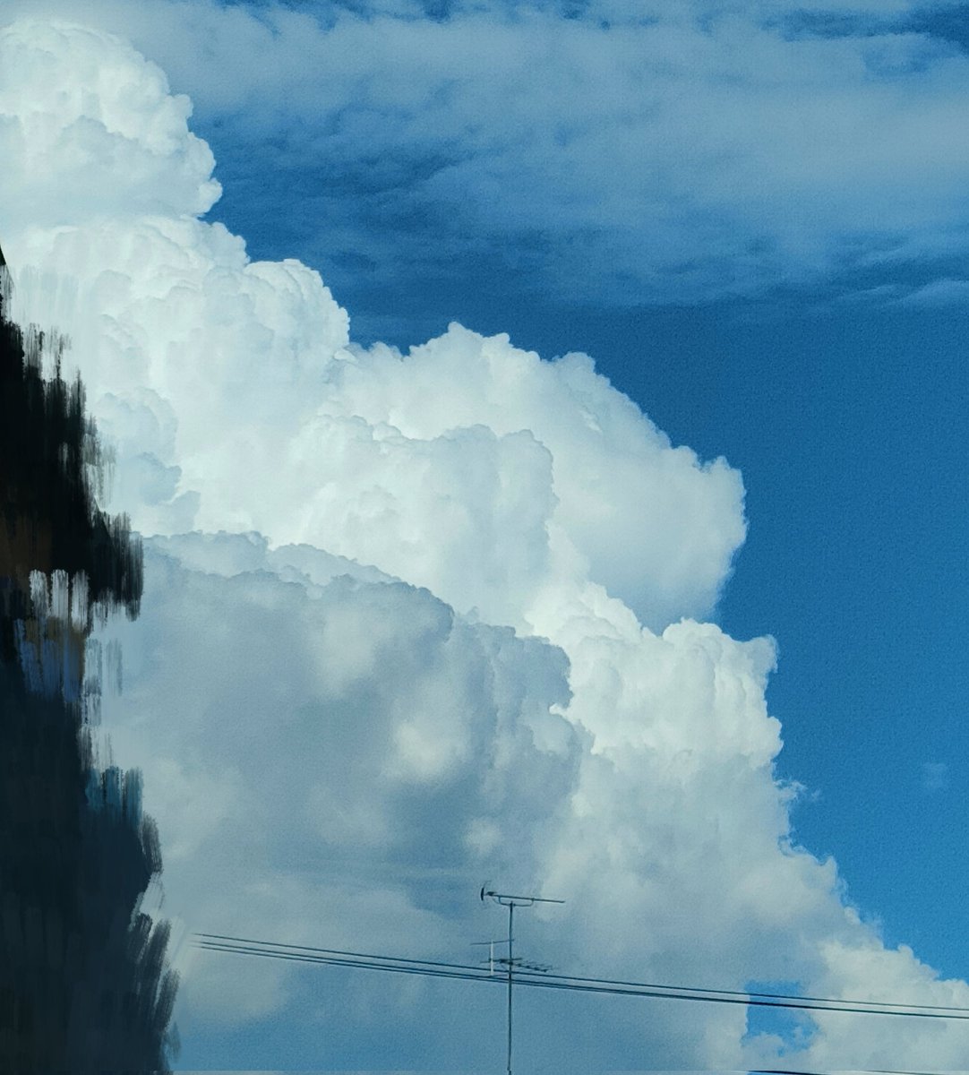 立派な入道雲を見ました 夏空 近況ほぼ寝たきりだったので、リハビリし