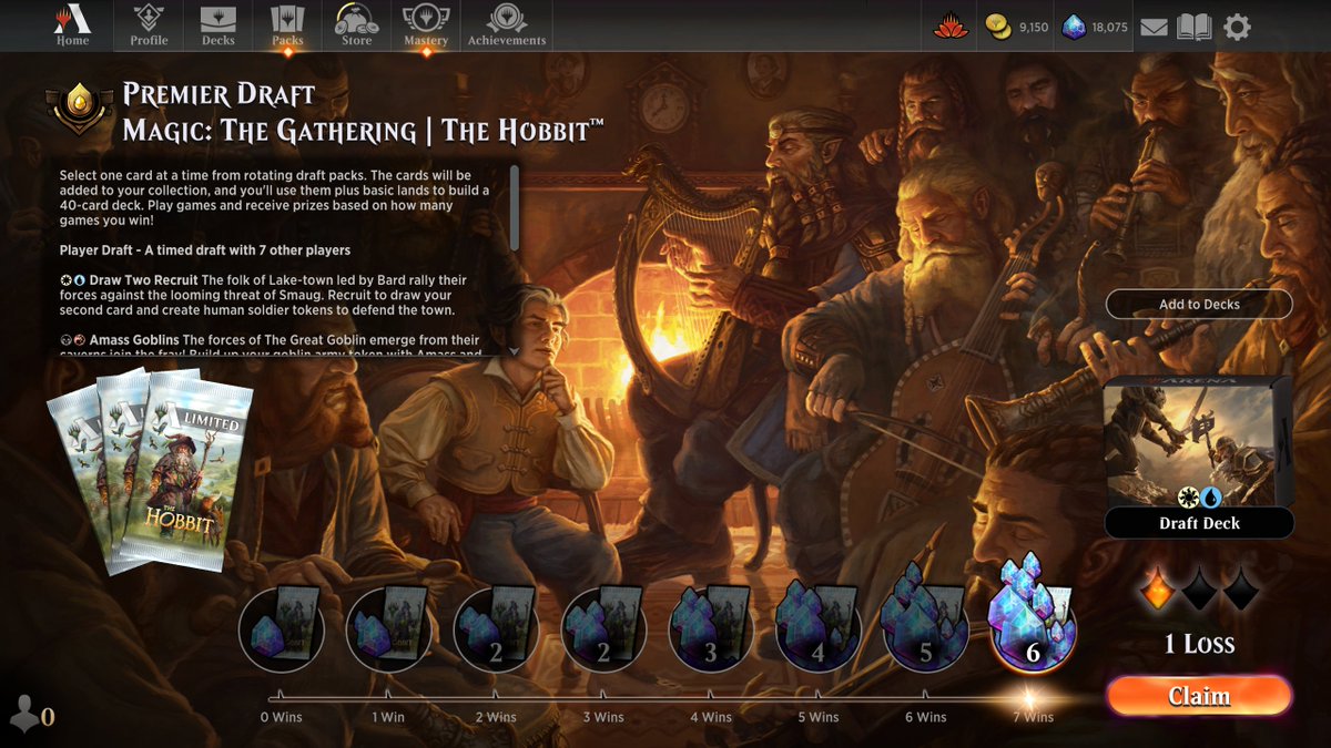 ValiciousMTG's tweet photo. My first Hobbit draft! Takeaways are games can get very grindy without an evasive threat. Unblockable Bilbo stole a number of games that I don't think I was winning otherwise, especially when I grew him and gave him lifelink with Bowman. 
See reply for 3 cards that outperformed https://t.co/m0BUIIhAcB