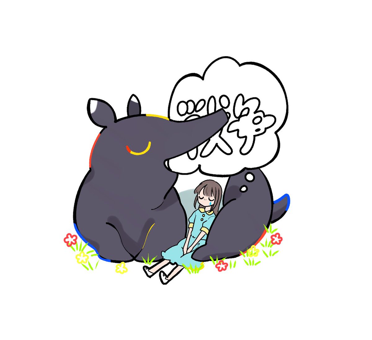 kuusei_0216's tweet photo. 怖い夢は食べちゃおうね〜

#反戦イラスト部 https://t.co/Cd2dkaAA0D
