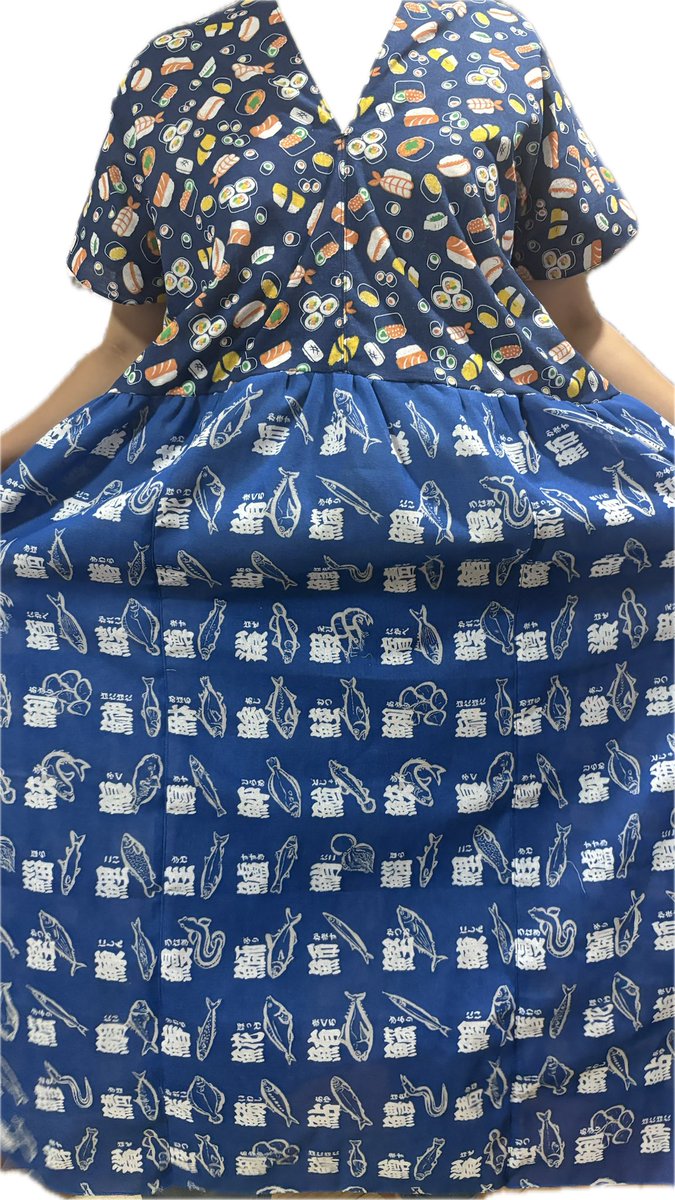 monkey_spa50_50's tweet photo. 妻お手製　手拭いドレス https://t.co/fUVcbjdUWD
