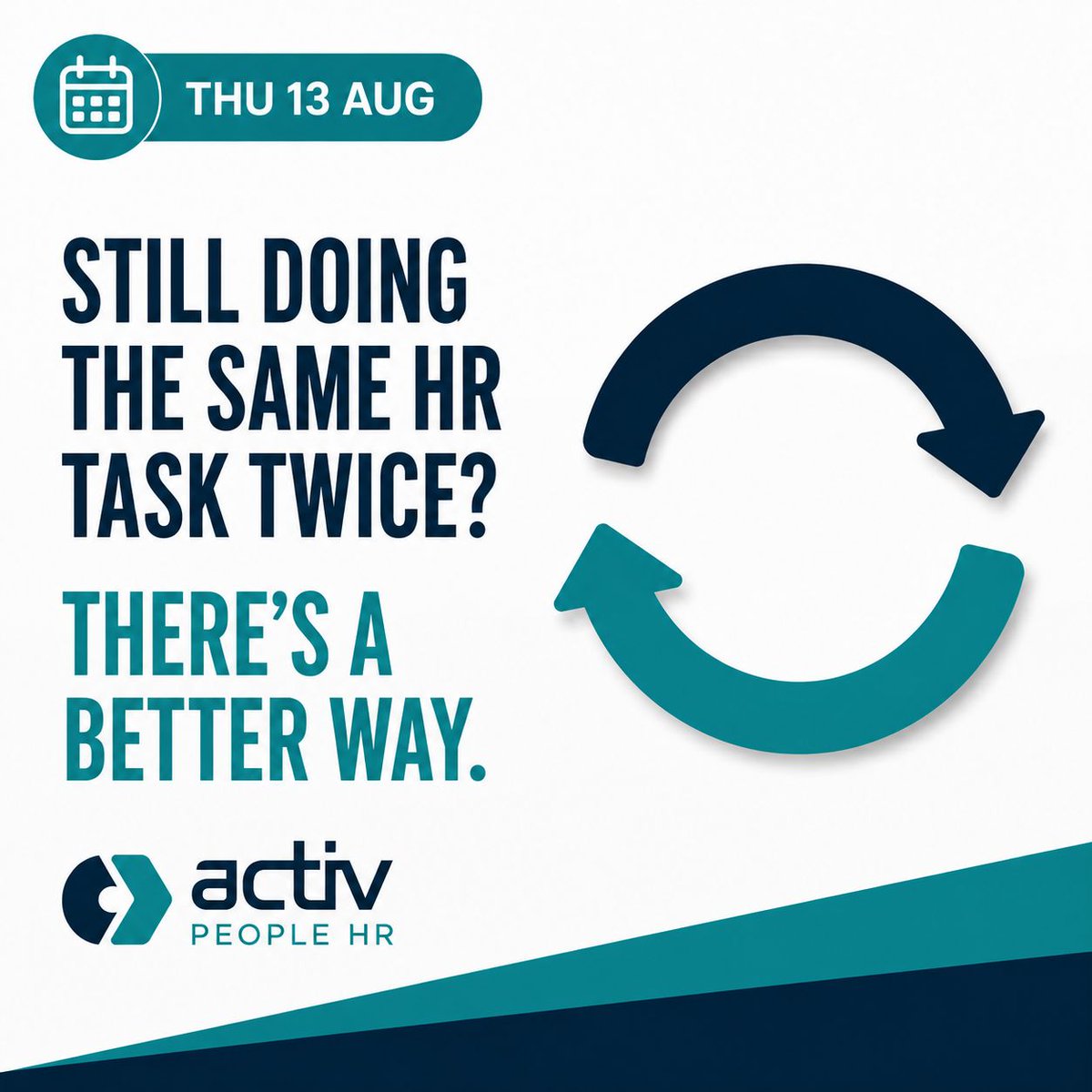 activpeoplehr's tweet photo. 🔁 Still doing the same HR task twice?

Multiple spreadsheets. Duplicate updates. Repeated admin.

It all takes time.

⏱️ Reduce repetition
✅ Reduce errors
👥 Focus on people

There’s a better way to manage HR.

#ActivPeopleHR #HRSoftware #HRTech https://t.co/o0rYGTVPww