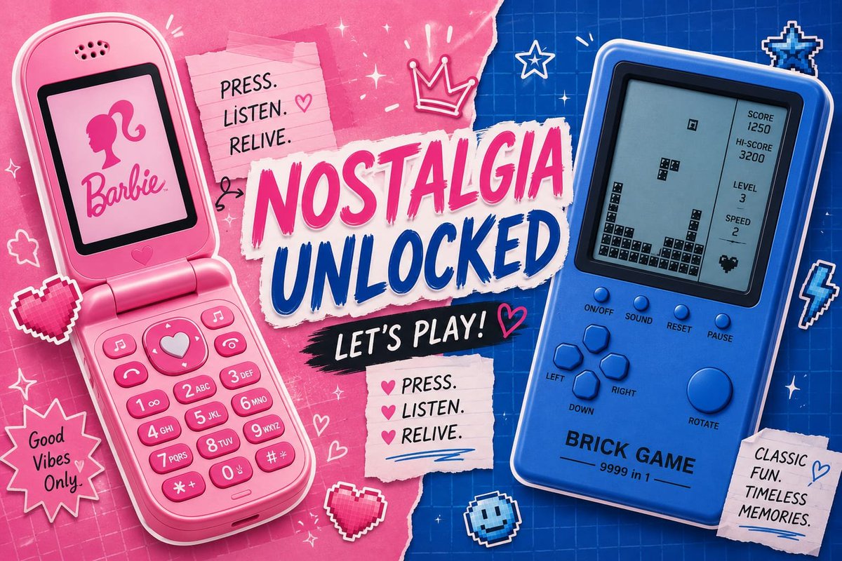 janhvi_samar's tweet photo. POV: You found your childhood gadgets again. 😭🎮

We built a virtual Barbie Phone where you can actually press the buttons and hear the nostalgic sounds + a playable Brick Game.
Because apparently, @harshiva_23 &amp; me weren't ready to grow up. 😂
https://t.co/hHWRt4YTIn
@CSEPlanB https://t.co/XnCCUR6s6N