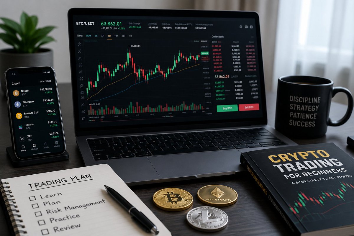 TheKCSAcademy's tweet photo. Want to start crypto trading in 2026?

Don't start by asking:

"Which coin will make me rich?"

Start by learning how to manage risk.

Here's what beginners should understand 👇 https://t.co/VZ5SnNg9h3
