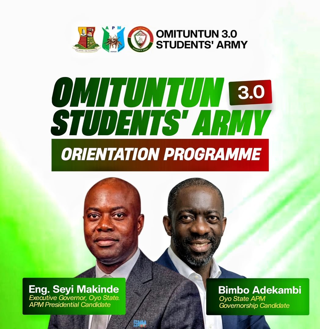 OmituntunArmy's tweet photo. Today, 13th August 2026, the Omituntun 3.0 Students’ Army takes another important step as our leadership and coordinators gather for a comprehensive Orientation Programme.

#OmituntunStudentsArmy #OrientationProgramme #OyoState #APM https://t.co/Zk2lbvEUl3