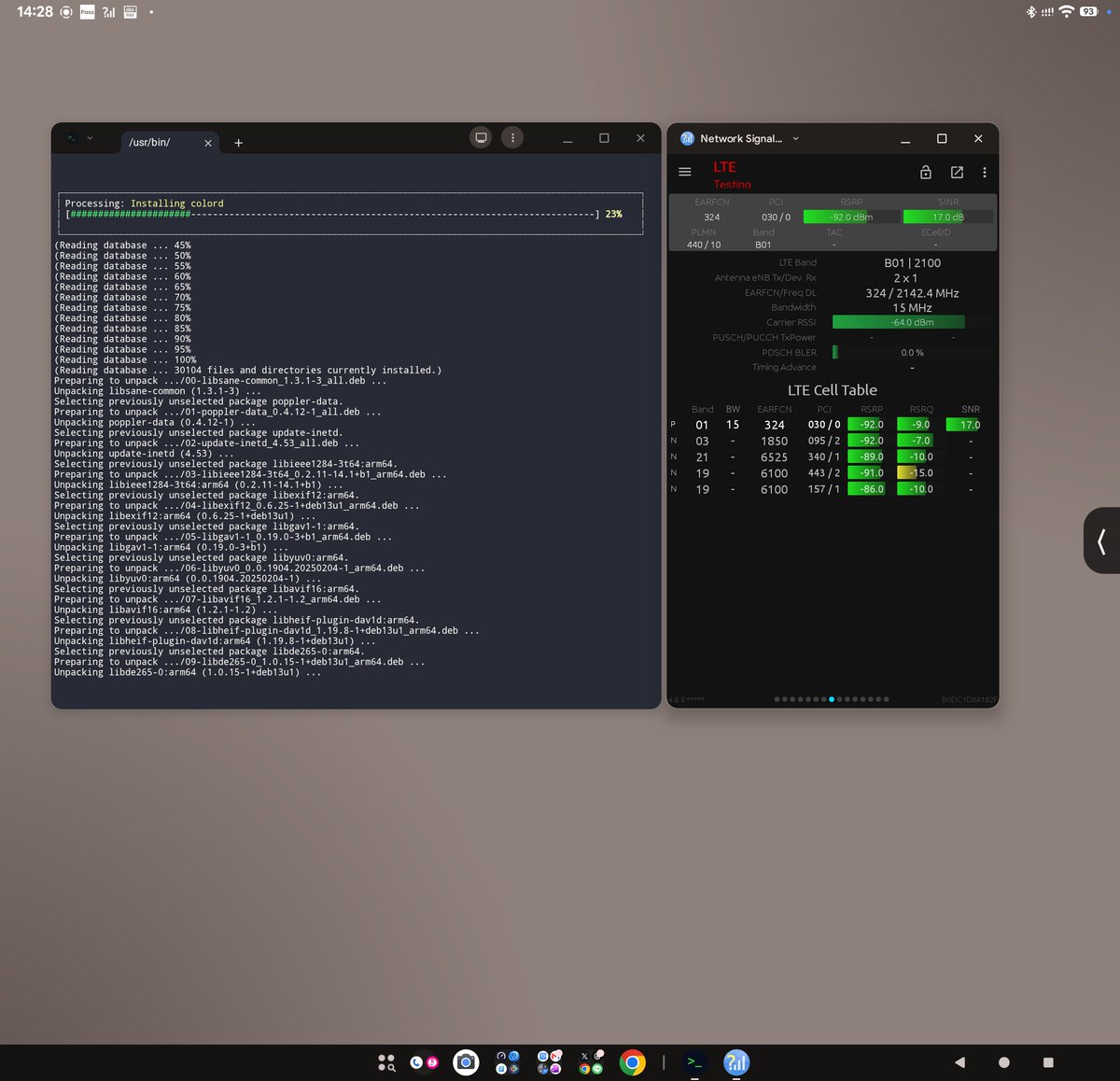 Qpsk1234's tweet photo. #samdex
pixel 10 pro foldで動作確認。
ちなみに、外付けディスプレイ付けてデスクトップモード起動中に起動すると別セッション起動します(本体側画面側のみ操作可能) https://t.co/vvvRxCmvsq