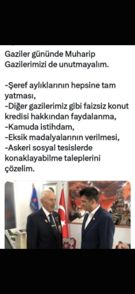 Selimaks09's tweet photo. GAZİLER ARASINDA SADECE MUHARİP GAZİ ÇOCUKLARININ KAMUDA İSTİHDAM HAKKI YOK.ANAYASAYA,ADALETE AYKIRI BU DURUMUN GİDERİLECEĞİ İLE İLGİLİ AK V PARTİ VE MHP  MİLLETVEKİLLERİNİN SEÇİM ÖNCESİ VERİLMİŞ SÖZLERİ VAR.BİR AN ÖNCE BU AYRIM VE ADALETSİZLİĞİ BİTİRİN.@akar_msb @celebimehmeta https://t.co/GeTbZSkWNP