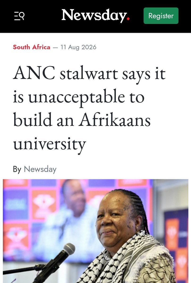 FaraiMazhindu's tweet photo. The ANC doesn't understand cultural infrastructure, and it shows.

There should be schools and institutions built around language, talent, and religion for all groups.

Afrikaans-medium schools. Zulu cultural institutions. Xhosa, Sotho, Tswana, Venda, Tsonga, Ndebele, Swati, every one of South Africa's eleven official languages deserves its own dedicated schools and programs, not just token mentions on paper.

When private citizens build these institutions themselves, that's cultural preservation, not apartheid. The two aren't the same thing, and treating them as identical is either dishonest or ignorant. Cadres deployed into government positions on loyalty rather than competence don't grasp the difference.

Look at Wales, Welsh-medium schools are state funded and celebrated as heritage protection, not division.

Canada funds French language schools and institutions outside Quebec specifically to keep French culture alive as a minority language. Nobody calls that segregation. They call it identity preservation.

South Africa has eleven official languages and treats protecting them as suspicious.

Left unchecked, the result is languages and cultures allowed to erode, and citizens slowly stripped of the identity that makes them who they are.

A government that can't tell the difference between apartheid and heritage has no business governing a country with eleven languages and one memory it keeps failing to protect.