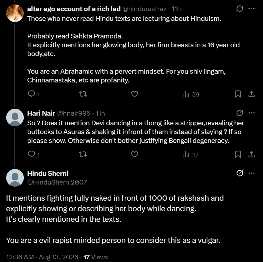ObserveEveryOne's tweet photo. @TrueIndology @Randomsena_in Need your help here, these people don't care about deities and here ensuring that please can mock and degrade the deities and use them as prop. https://t.co/1idZBejYkc https://t.co/VS1kwW1Fp8