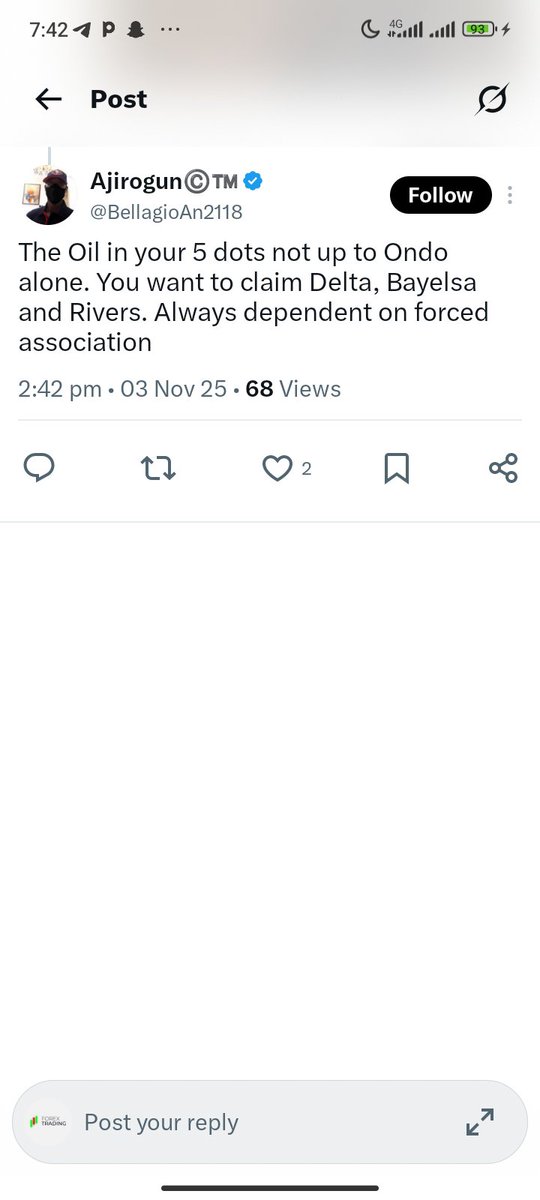 ForexGistng's tweet photo. @BellagioAn2118 @AdeHardemola @AmodaOgunlere @Bayo_Bilisi @YemmyAj @oluyanimi This your tweet. Hope say you know the man is Delta 🤡🤡🤡. Tomorrow now no igbo in delta now you done know him name as igbo name https://t.co/8LsfLHvCDH