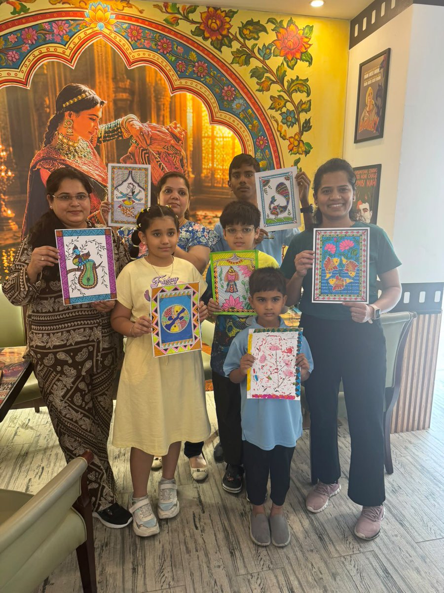kumar_diwakar's tweet photo. Thanks a lot India in UAE (Embassy of India, Abu Dhabi) giving chance to Bihar &amp; Jharkhand Samaj Abu Dhabi to participate in ICCR Madhubani painting workshop thanks Bollywood Treats for providing space and delicious snacks to participants https://t.co/jglIfJVkZa