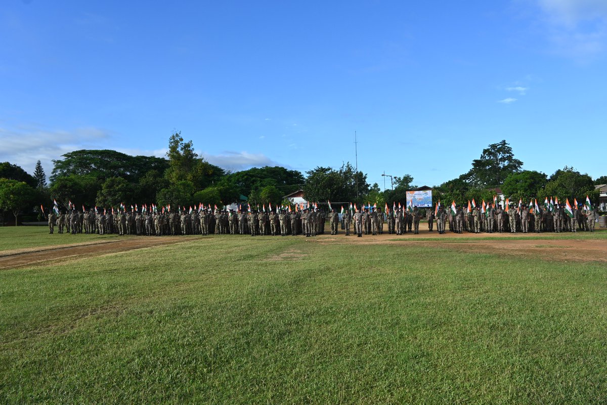87_bncrpf's tweet photo. More than a song, it's the heartbeat of  Nation.
Celebrating 150 glorious years of Vande Mataram at  HQ 87 Bn CRPF.
A tribute to our soil, our sacrifice, our Tiranga.
Vande Mataram 🇮🇳
#Vande_Mataram  #NationFirst 
@crpfindia @DigopsJiribam @mnp_2018 https://t.co/NlrEoQrHQc