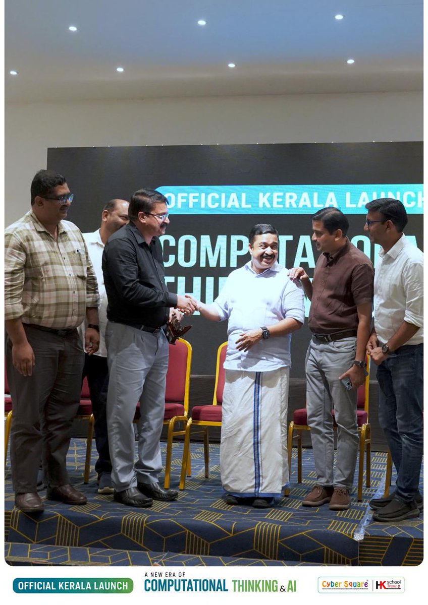 JoinCyberSquare's tweet photo. Official Kerala Launch of Computational Thinking &amp; AI! 
Cyber Square &amp; HK School Trendz proudly mark this milestone, launched by the Honourable Najeeb Kanthapuram, MLA.

Shaping future-ready learners through innovation and technology. https://t.co/oCJ0tk0F0Y