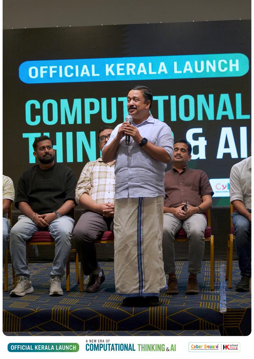 JoinCyberSquare's tweet photo. Official Kerala Launch of Computational Thinking &amp; AI! 
Cyber Square &amp; HK School Trendz proudly mark this milestone, launched by the Honourable Najeeb Kanthapuram, MLA.

Shaping future-ready learners through innovation and technology. https://t.co/oCJ0tk0F0Y