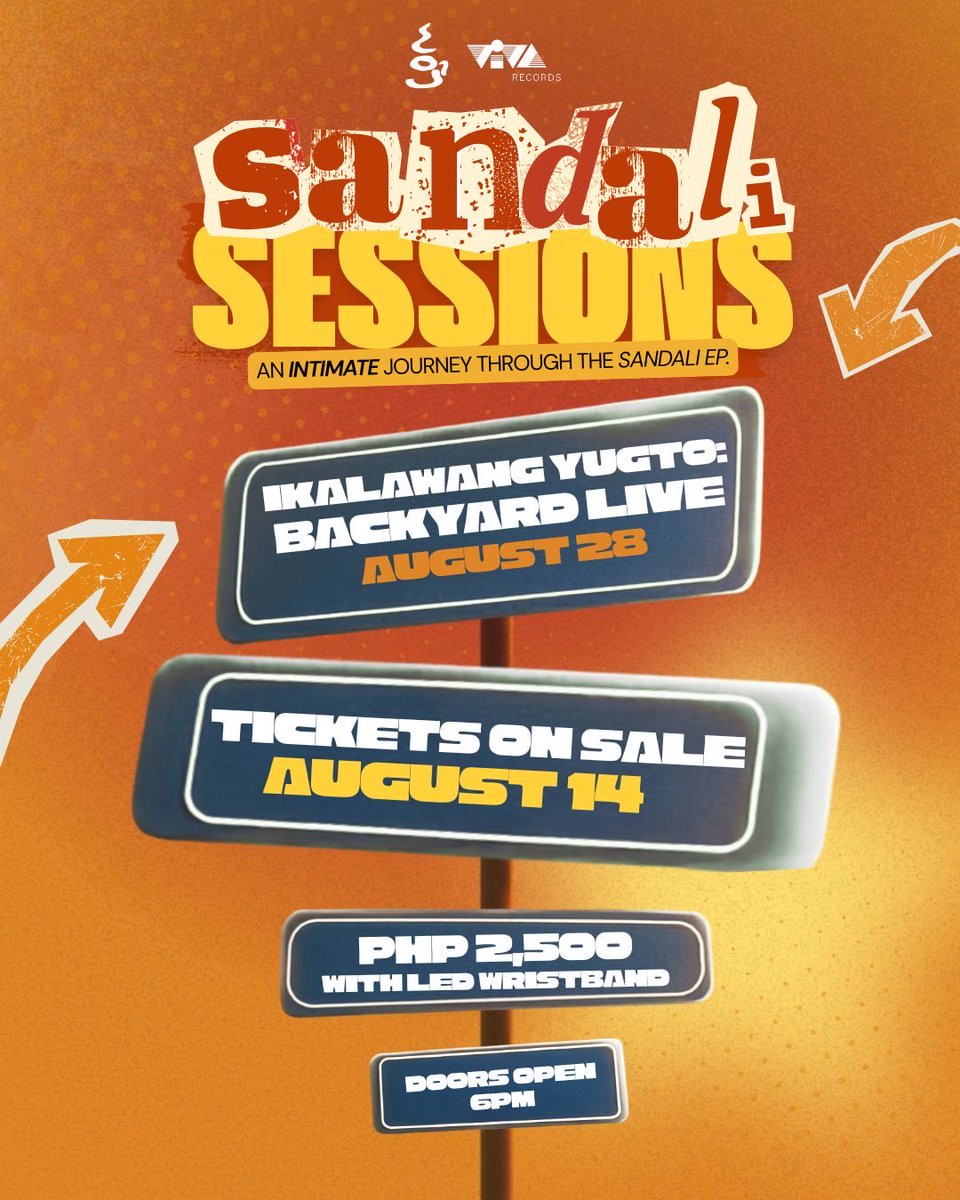 cupofjoemusic's tweet photo. The signs are up, Joewahs. 🪧👀

Sandali Sessions: Ikalawang Yugto is making its way to Backyard Live! 🧡

📅 August 28
🎟️ Tickets on sale August 14, 8PM!

Link: https://t.co/wrQzYgI1or

See you there! 🧡

#SandaliEP #COJSandaliEP https://t.co/hdiAeD8SQt