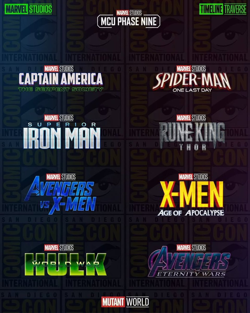Thanx09900's tweet photo. THE MCU'S MUTANT ERA IS HERE!

Marvel Studios is entering a brand-new chapter, with Phase 7, Phase 8, and Phase 9 shaping what could be the most exciting era yet! The future of the MCU is looking bigger, crazier, and more mutant-powered than ever! https://t.co/vOicIAlORi