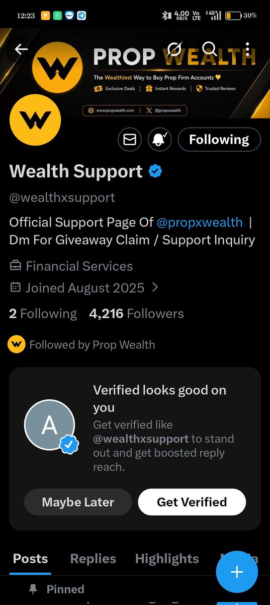 BURRAASHOK202's tweet photo. @propxwealth @wealthxsupport 💛💛 https://t.co/GZZc8wZlhQ