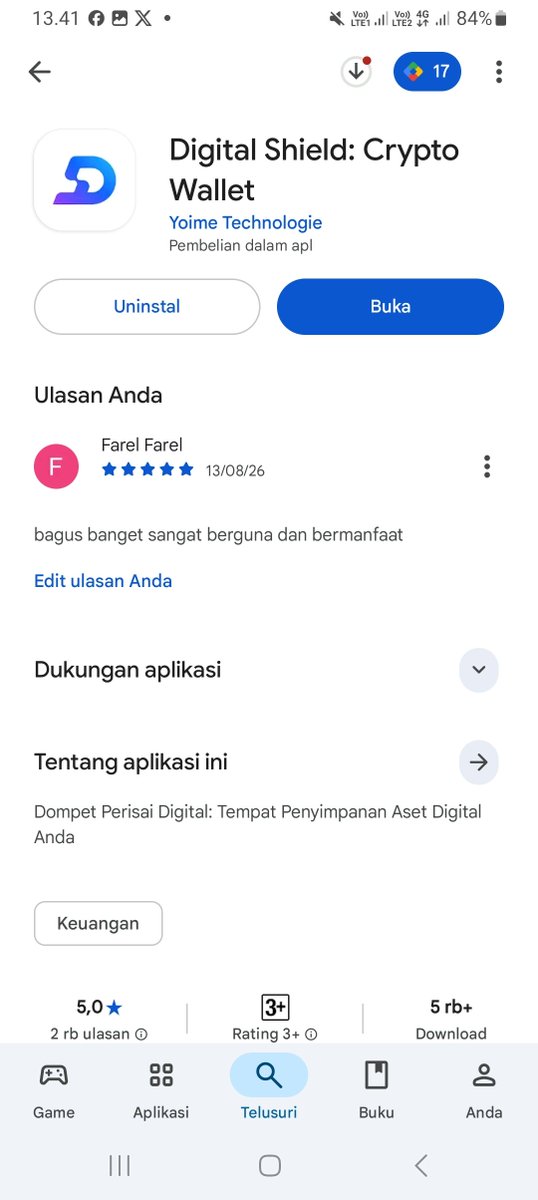 rel_aeee's tweet photo. Aplikasi wallet crypto yang menarik dan cukup mudah digunakan. Tampilannya sederhana, informasinya jelas, dan cocok untuk menyimpan aset digital. Semoga ke depannya semakin banyak fitur dan dukungan jaringan crypto.
#DigitalShield
#Web3Wallet
#CryptoSecurity
#Blockchain https://t.co/BBHhZP6u4A