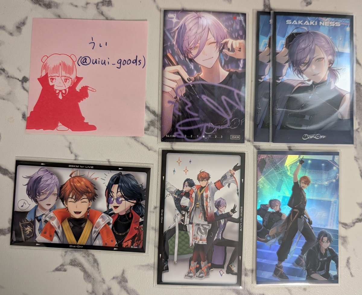 uiui_goods's tweet photo. 【交換】
にじさんじ
3SKM 1st LIVE "One-Off"
ランダムカード

譲▽画像1枚目参照
求▽画像2枚目参照

郵送での交換希望
お心当たりがございましたら気軽にご連絡ください！ https://t.co/TnA3ntlHY6