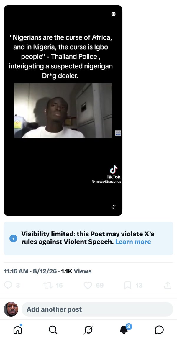 properronu32's tweet photo. Coward ibos reported my post 😂 https://t.co/jiTIwEgMIr