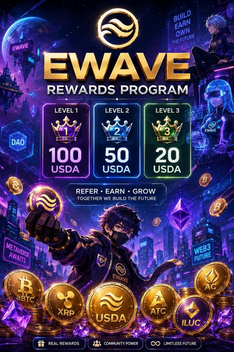 ewave_market's tweet photo. We encourage all users to EXTENSIVELY post their referral link along with registration bonus news shown below on X KOLs post and in all TG and Facebook groups.

the more, the better.

📌 Note: When posting in Facebook groups, please avoid using your direct referral link, as your post may be removed or flagged as spam. Instead, share your Referral link On X, Telegram and increase visibility and maximize your earning potential.

🎉The $30B Registration & Referral Bonus Program is LIVE!

🎁 $100 Signup Bonus
👥 $100 Referral Bonus
💠 $50 : Level 2
🎩 $20 : Level 3
🌐 $0 Deposit Required
⏳ First Come, First serve

👉 Join Now : https://t.co/3xD1EC8Hol

#Sidra #SidraChain #SidraDex #Pi #pinetwork #BTC #Crypto #SDA #Crypto #NFT #BNB #Binance #eth
@sidrachain @Maljefairi