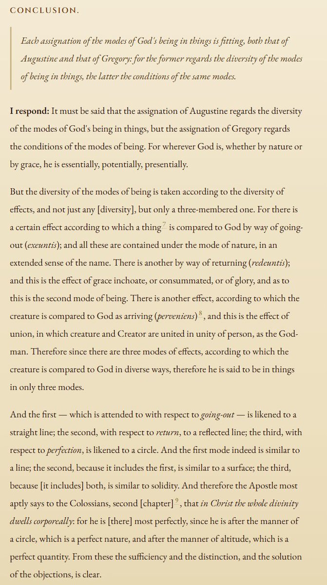 _bonaventurian's tweet photo. St. Bonaventure's technical vocabulary for divine immanence-in-transcendence, explicitly sources Dionysius's perveniens[μονή]-exitus[πρόοδος]-reditus[ἐπιστροφ] triad. https://t.co/QB4ImIledf