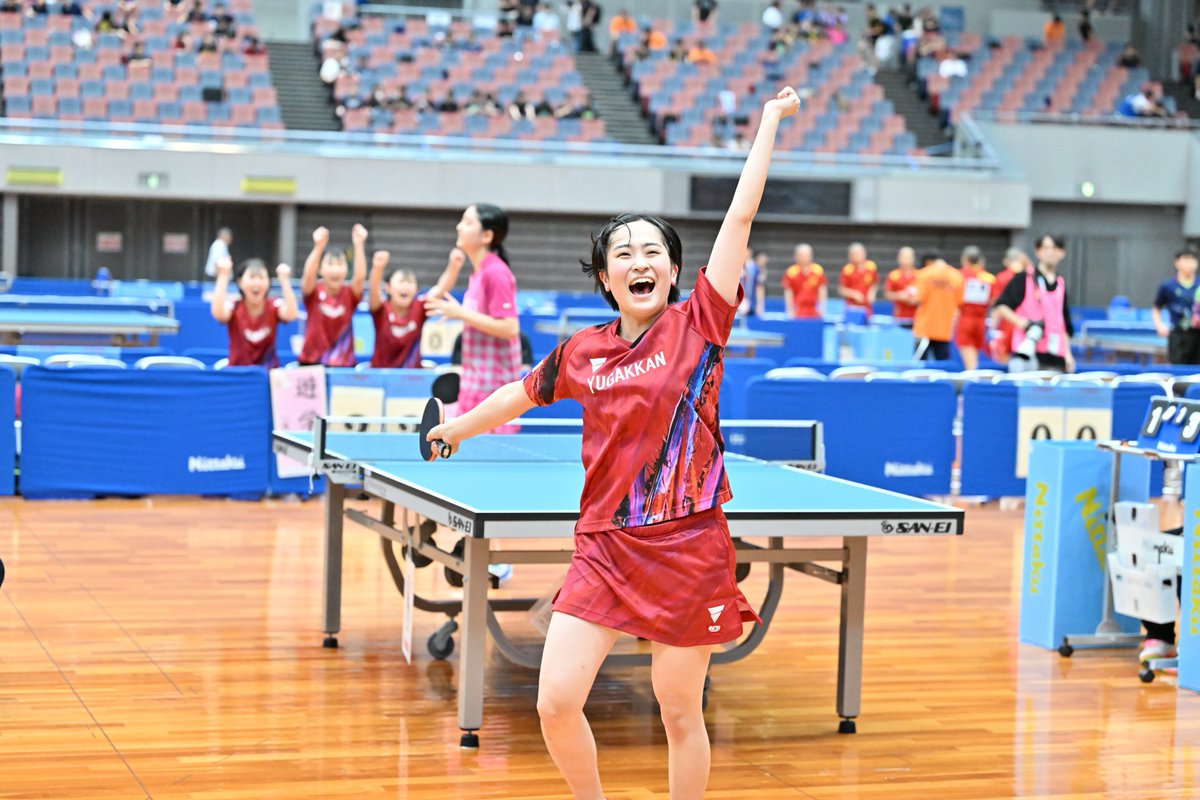 takurepo's tweet photo. #大阪インターハイ #卓球
▼女子学校対抗2回戦
遊学館（石川）　3-2　聖和学園（宮城）

今季限りで活動を停止することが決まっている遊学館は、聖和学園と対戦。2対2のラストまでもつれる大接戦になりましたが、ラストで野間が滝沢とのゲームオールジュースにもつれた試合をギリギリで踏みとどまり、3回戦進出を決めました。

#インターハイ2026 #卓球レポート