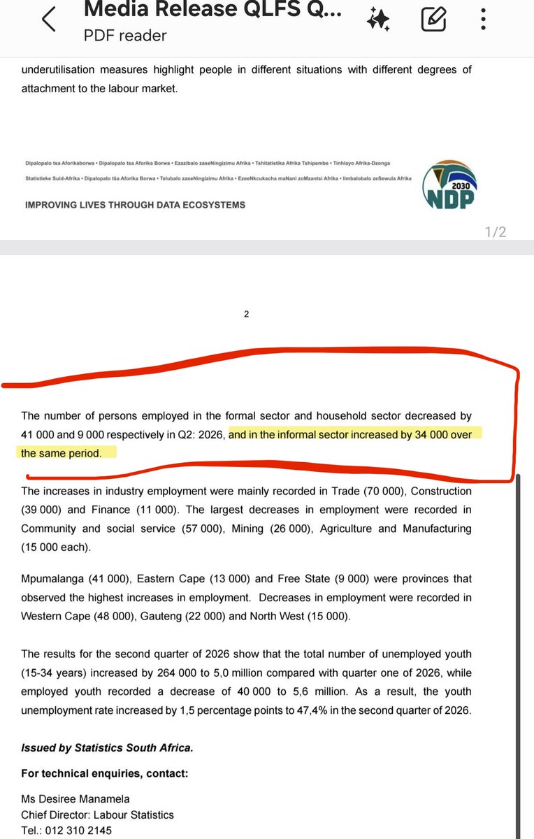 JacintaNgobese's tweet photo. I’ve been out of the country and  unable to entertain a lot of things and my account was mostly not managed by me but I’m back now and I want to laugh at those who have been going on about how uneducated we are but when it comes to reading Stats you fail dismally! Busy celebrating that the “jobs” we claimed are being created aren’t being created when it’s actually you who can’t read‼️🤒

FIRSTLY if you Read the stats you will realize that in the sectors that we have been saying are flooded with foreigners and they have been removed daily, 34 000 new jobs have been created in the space of just 3 months!!! So 34 000 families now have an income, why are you ignoring that part and rushing to highlight the general figure!?

SECONDLY an increase in unemployment doesn’t always necessarily mean jobs are LOST it also could be a result of more people now actually looking for jobs than before!! So in your head please process the fact that an increased unemployment rate doesn’t mean an increased number of jobs lost! In this case it’s an increase in the number of people looking for jobs than before… We went to school guys don’t try these stunts on us, maybe before you succeeded in spreading propaganda to favor you but not this time.

LASTLY I’ve never seen so many idiots who celebrate that their own country has an increased unemployment rate! Foreigners can celebrate that kind of nonsense because we know they are sitting there just waiting for us to fail but as a South African how stupid must you be to celebrate an increased unemployment rate in your own country just because you get a satisfactory feeling that makes you feed into your own delusion or you feel it helps your  political party look better ??? Sies maan aninamahloni yazi

Congratulations to everyone that has started a new job!! 🇿🇦✊🏻❤️ We wish you guys all the best and please respect your jobs and help improve this country in every way, you are now working for all of us‼️‼️Until we win🇿🇦❤️