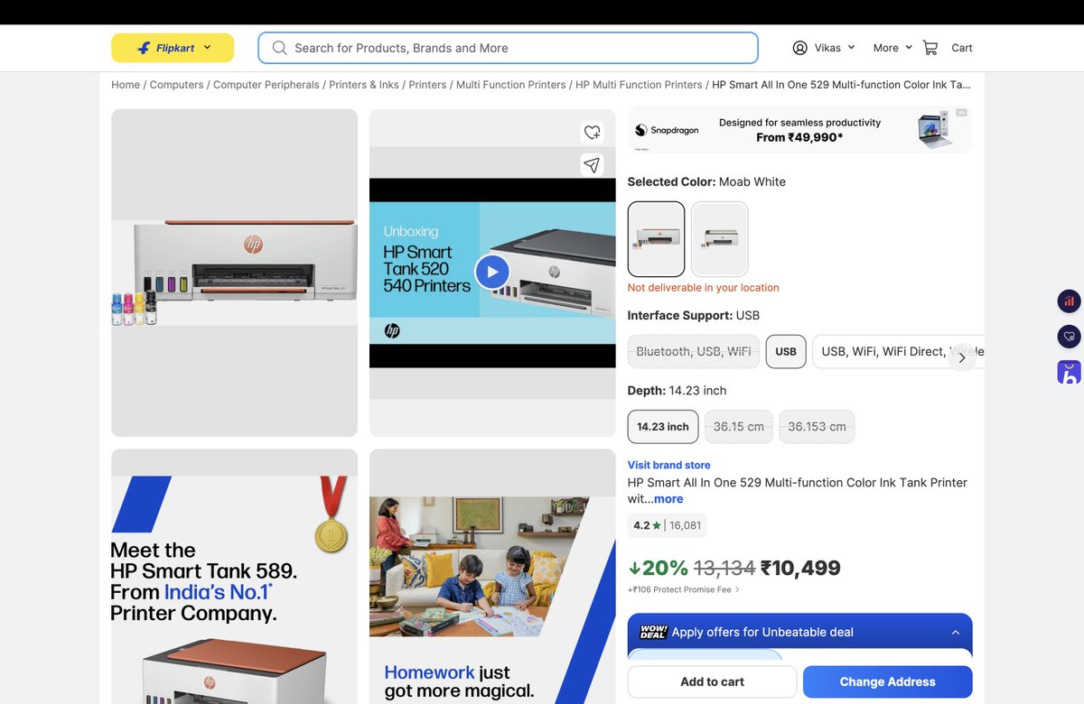 GeekyVikas's tweet photo. Well done, @Flipkart!

Three days, and still not a single product I can order. Not even within the full PIN code area. Impressive. 👏

Maybe the team hasn’t noticed the issue yet. But sure, comparing yourself with @amazonIN makes perfect sense. 😄 https://t.co/bPJVYB0Sq7