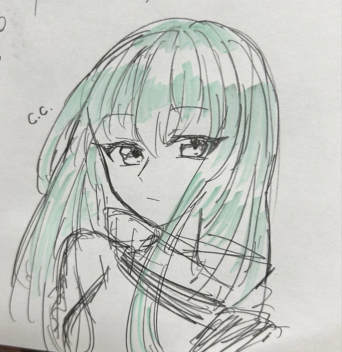 Ameboshi_72's tweet photo. #コードギアス #反逆のルルーシュ 
#らくがき　C.C.に癖歪まされた… https://t.co/1yrr6zibbw