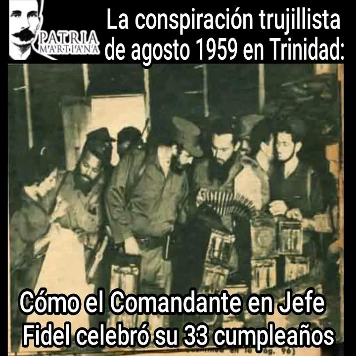DeivyPrezMartn1's tweet photo. En el Centenario de Fidel #TrinidadDeCuba  lo recuerda.
Mientras celebramos el Centenario del Natalicio de nuestro Comandante en Jefe, recordamos aquel 13/8_1959. Fidel no soplaba velas ese día; desde Trinidad dirigía una de las primeras grandes victorias de la Revolución. https://t.co/GBfYWzFTSs