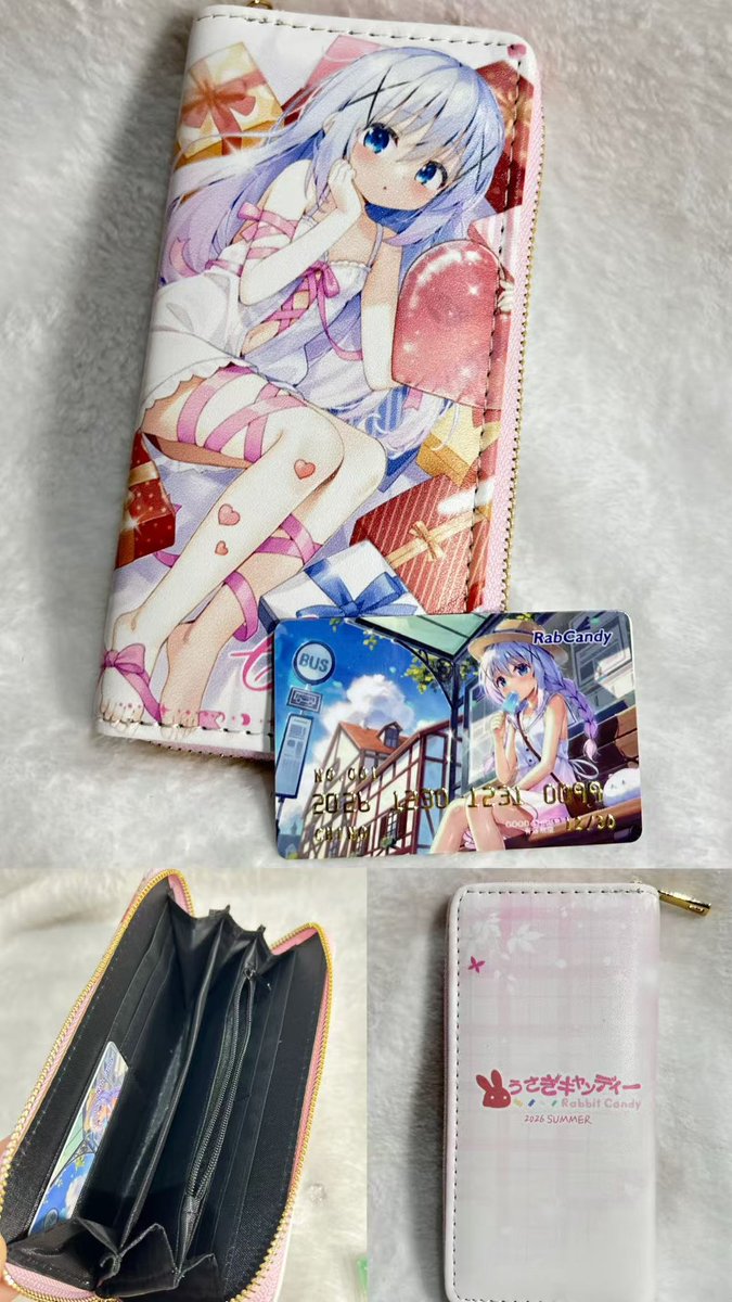 usagi_takumichi's tweet photo. C108で頒布予定のごちうさ新刊セットに入る長財布と銀行カード(偽)です！とても実用的で印刷も綺麗です✨
#コミケ　#ごちうさ https://t.co/il1oH1tmTz