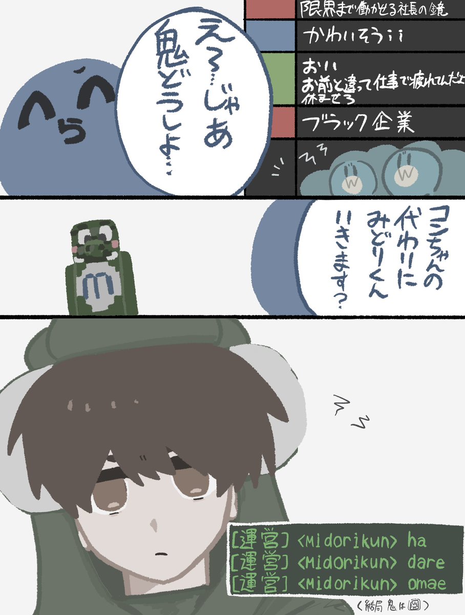 AAAa51x's tweet photo. は だれ おまえ
 #緑色さんご自由にどうぞ #い・らくすと https://t.co/hcLPcNllqk