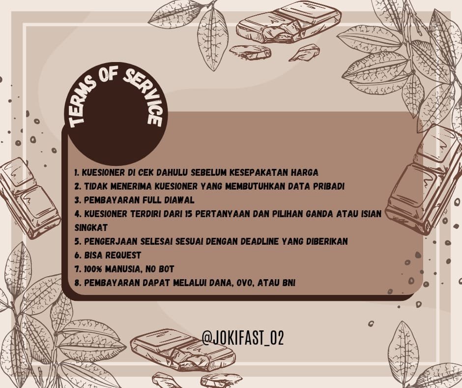JokiFast_02's tweet photo. Heyyo guyss🤩🙌🏻
Kalian lagi bingung masih kurang banyak responden? tenang ga perlu khawatir, disini kami bisa jasa isi kuesioner responden buat kalian. Tunggu apalagi?? Gas order sekarang‼️
https://t.co/jbEO3RUrbO
#zonauang #zonajoki #kuesioner #jasaisikuesioner https://t.co/y0QWmg1xCo