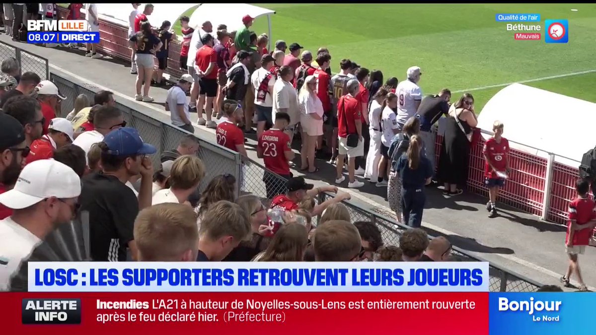 L'entrainement du LOSC ouvert au public ce mercredi matin au Domaine d...