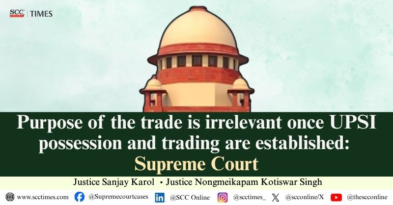 scconline_'s tweet photo. Purpose of the trade is irrelevant once UPSI possession and trading are established: Supreme Court
Read the full report: https://t.co/05CLqVtj9c
#SEBI #InsiderTrading #UPSI #PITRegulations #SEBIAct #SupremeCourt #SecuritiesLaw #Regulation41 #Disgorgement #scconline #legalnews https://t.co/Zdkhd0PgIv