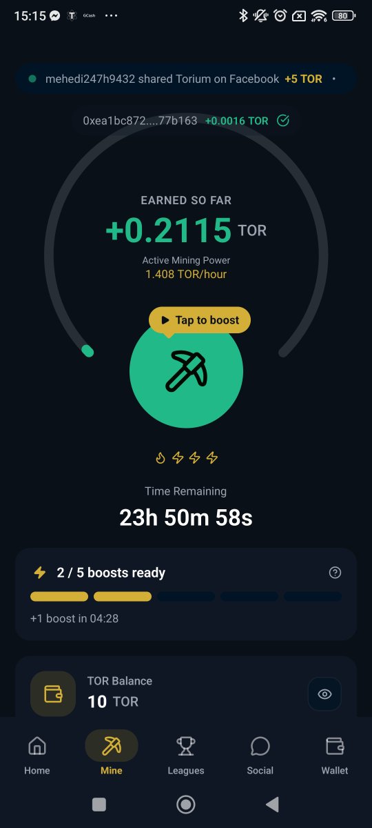 mark4jhoan's tweet photo. Just started mining @ToriumNetwork  #Thorium https://t.co/3zIMU90FYE