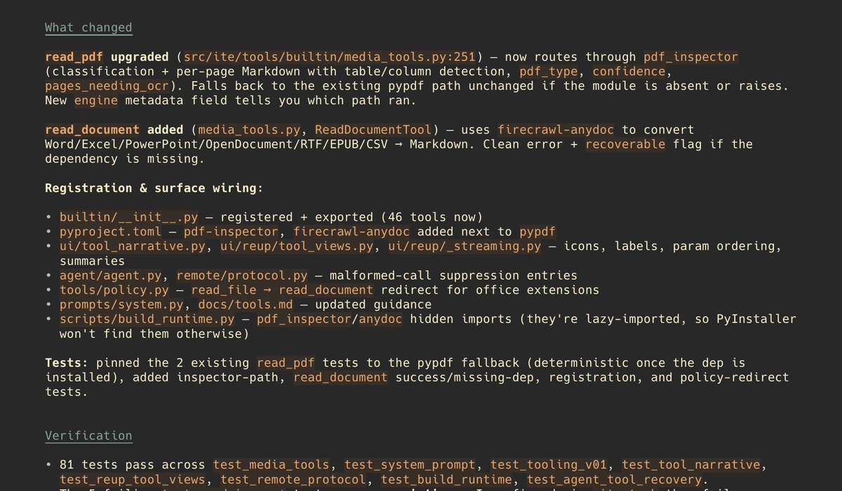 kiishigod's tweet photo. Thanks @firecrawl 
pdf_inspector and anydoc in @itetheagent ‘s bag. https://t.co/nG4X07bgQi